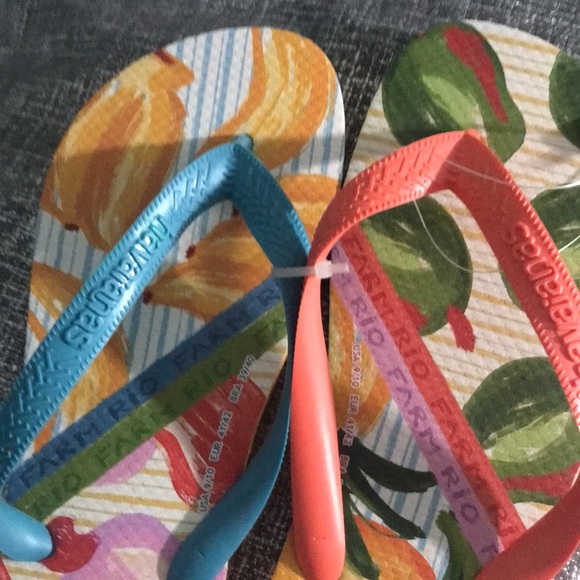 havaianas Farm Tropical Fruit/Orange Citrus Sandals NWT Size 9-10 - Picture 8 of 12